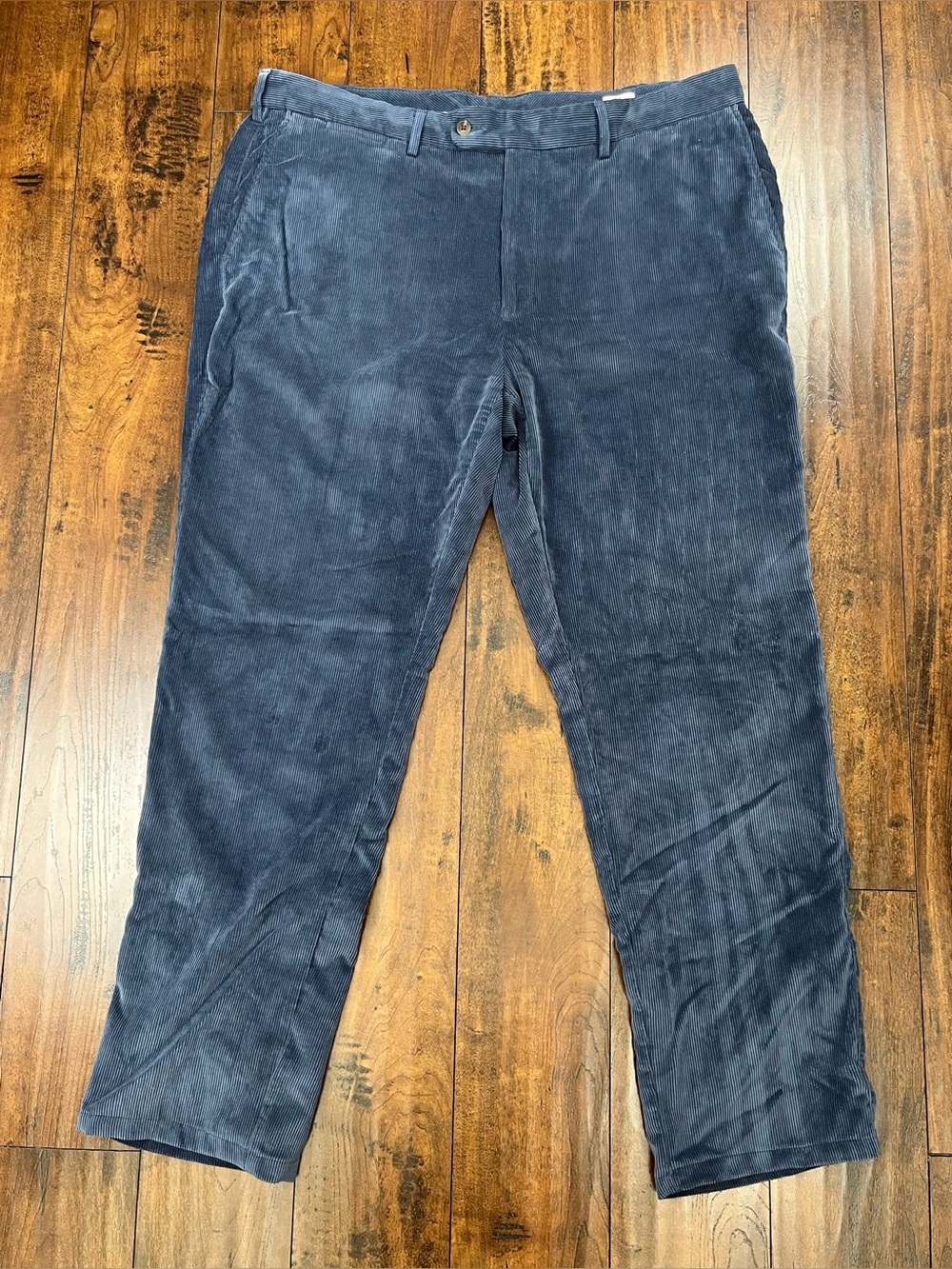Peter Millar Nanoluxe Men's Blue Corduroy Straight Casual Pants Size 42x32.